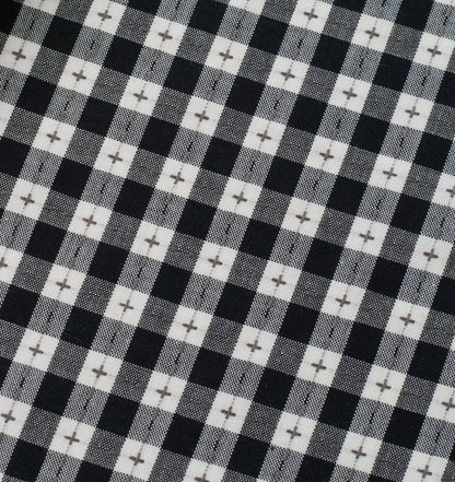 Black Small Stitch Gingham Cotton