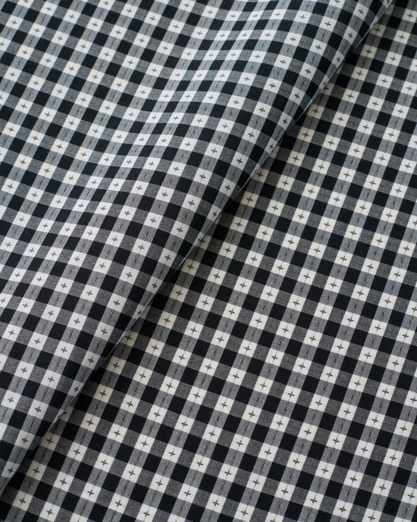 Black Small Stitch Gingham Cotton