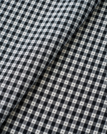 Black Small Stitch Gingham Cotton