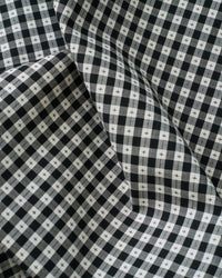 Black Small Stitch Gingham Cotton