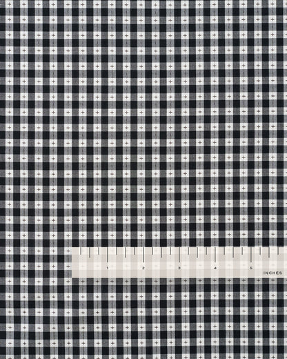 Black Small Stitch Gingham Cotton