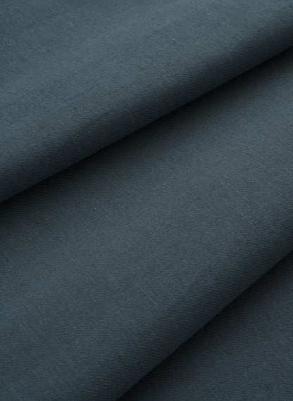 Smoke Blue Cotton Linen Twill