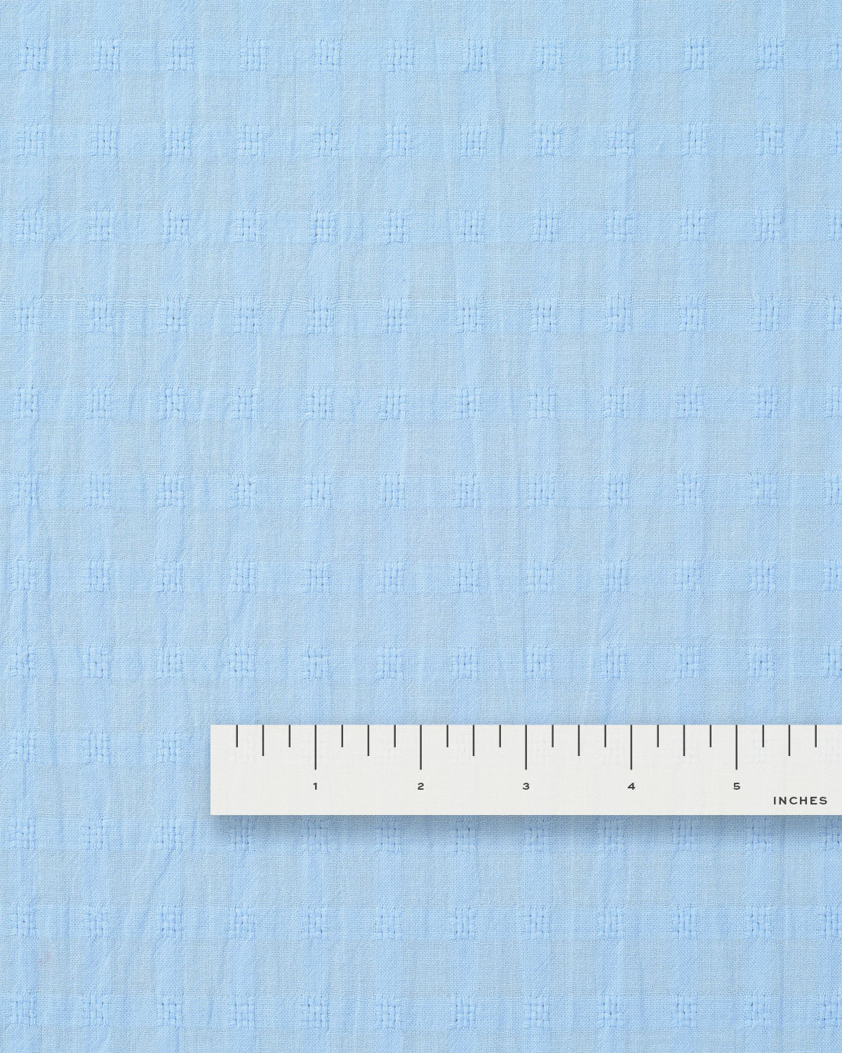 Snow Blue Grid Check Dobby Cotton