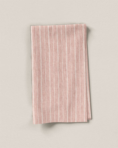 Blush Pink Pinstripe Washed Linen