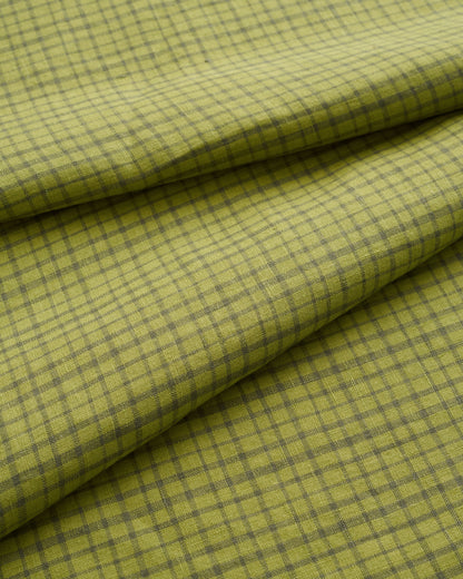 Spanish Olive Basket Check Washed Linen