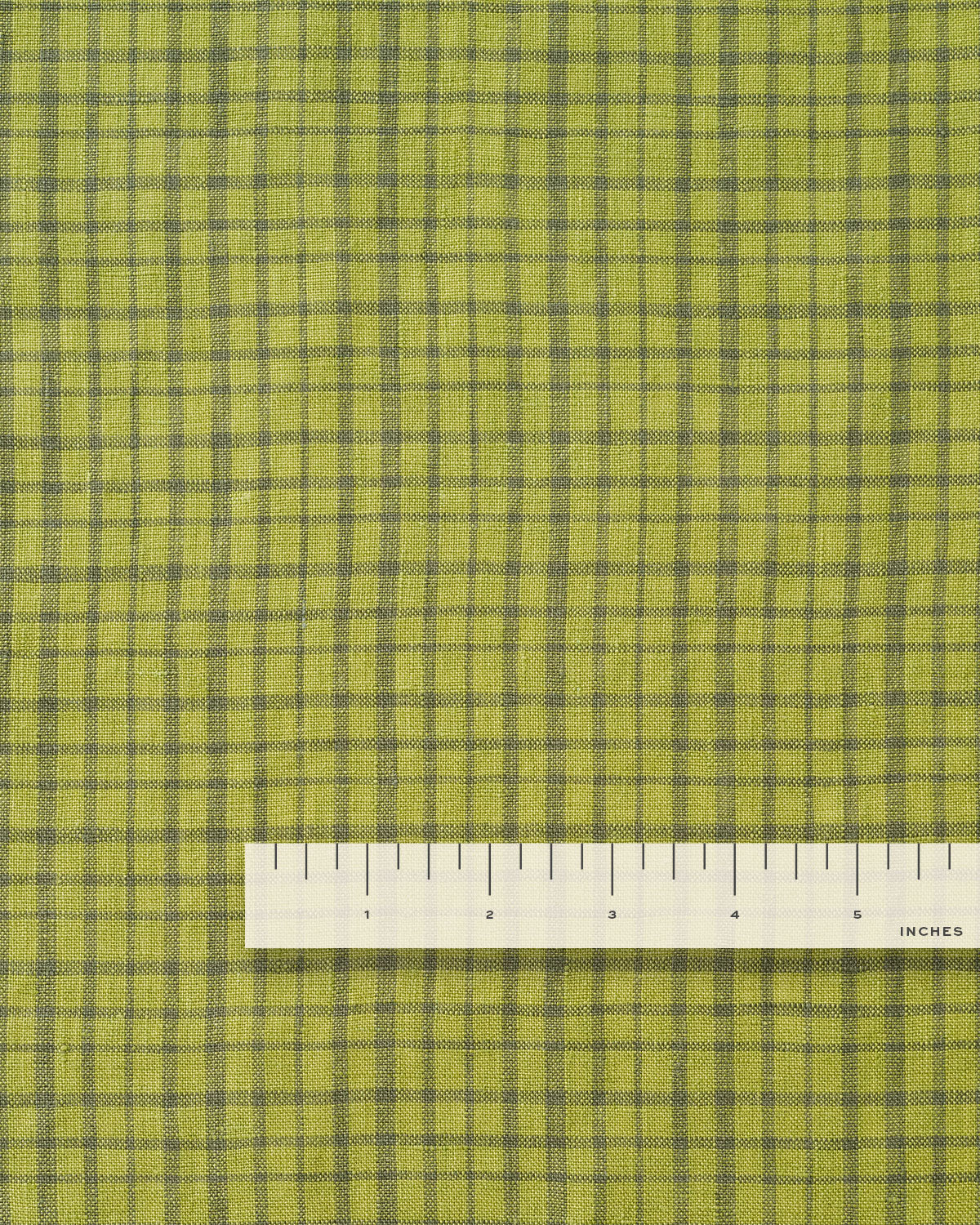 Spanish Olive Basket Check Washed Linen