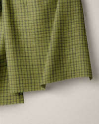Spanish Olive Basket Check Washed Linen