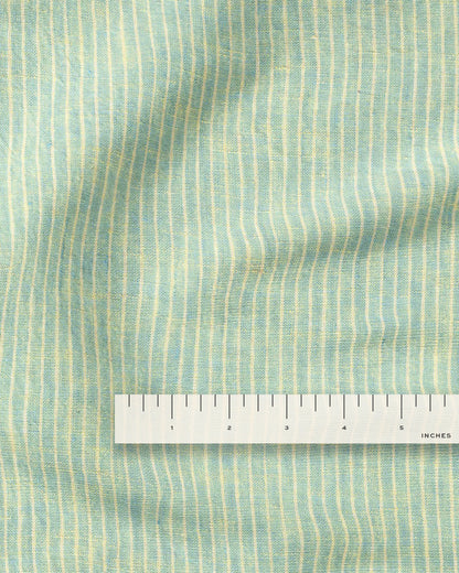Sparkling Mint Pencil Stripe Linen