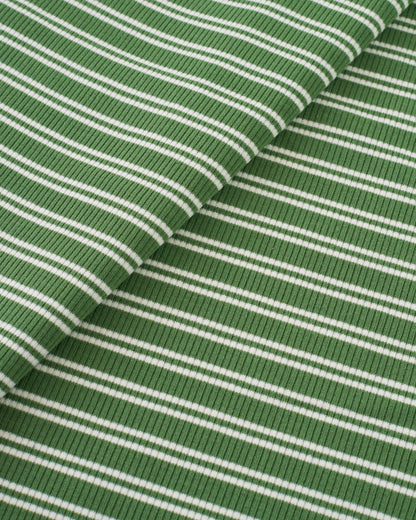 Sport Green Double Stripe Rib Knit