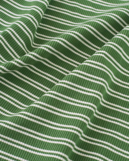 Sport Green Double Stripe Rib Knit
