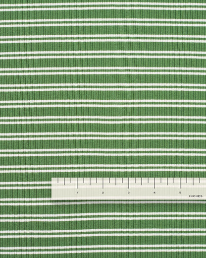 Sport Green Double Stripe Rib Knit