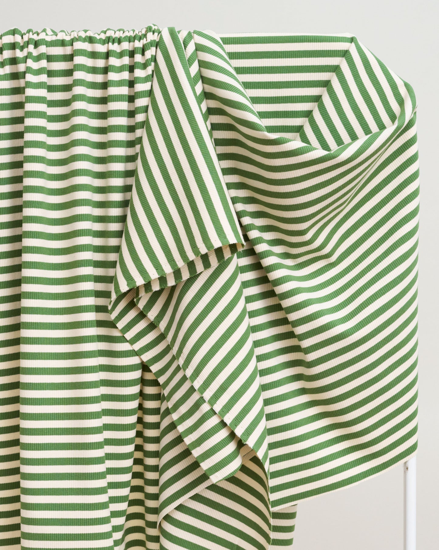 Green Wide Stripe Rib Knit