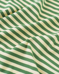 Green Wide Stripe Rib Knit