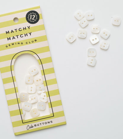 Square Shaped Shell Buttons