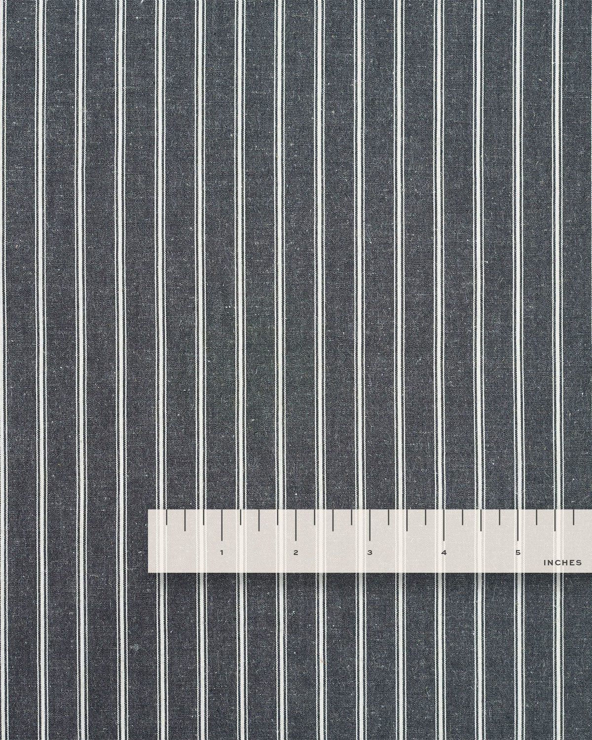 Ticking Stripe Linen Cotton - Black