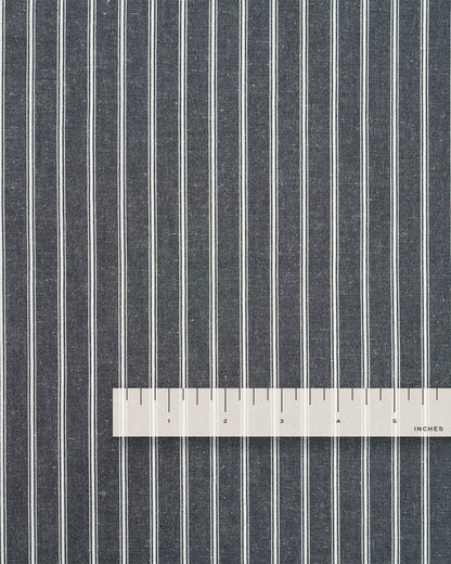 Ticking Stripe Linen Cotton - Black