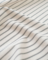 Ticking Stripe Linen Cotton - Natural / Black
