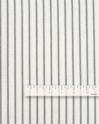 Ticking Stripe Linen Cotton - Natural / Black