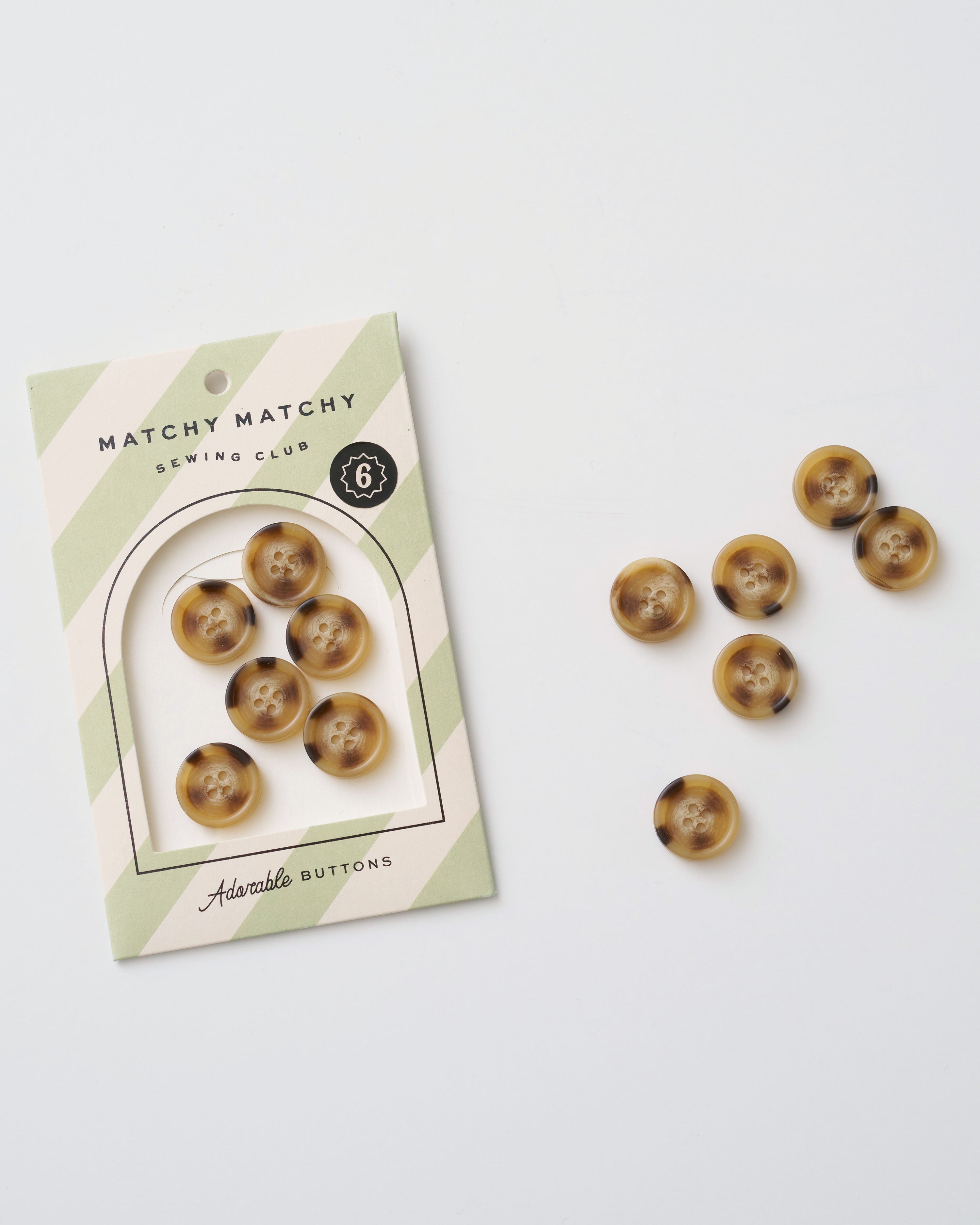 Tortoiseshell Resin Buttons – 3/4