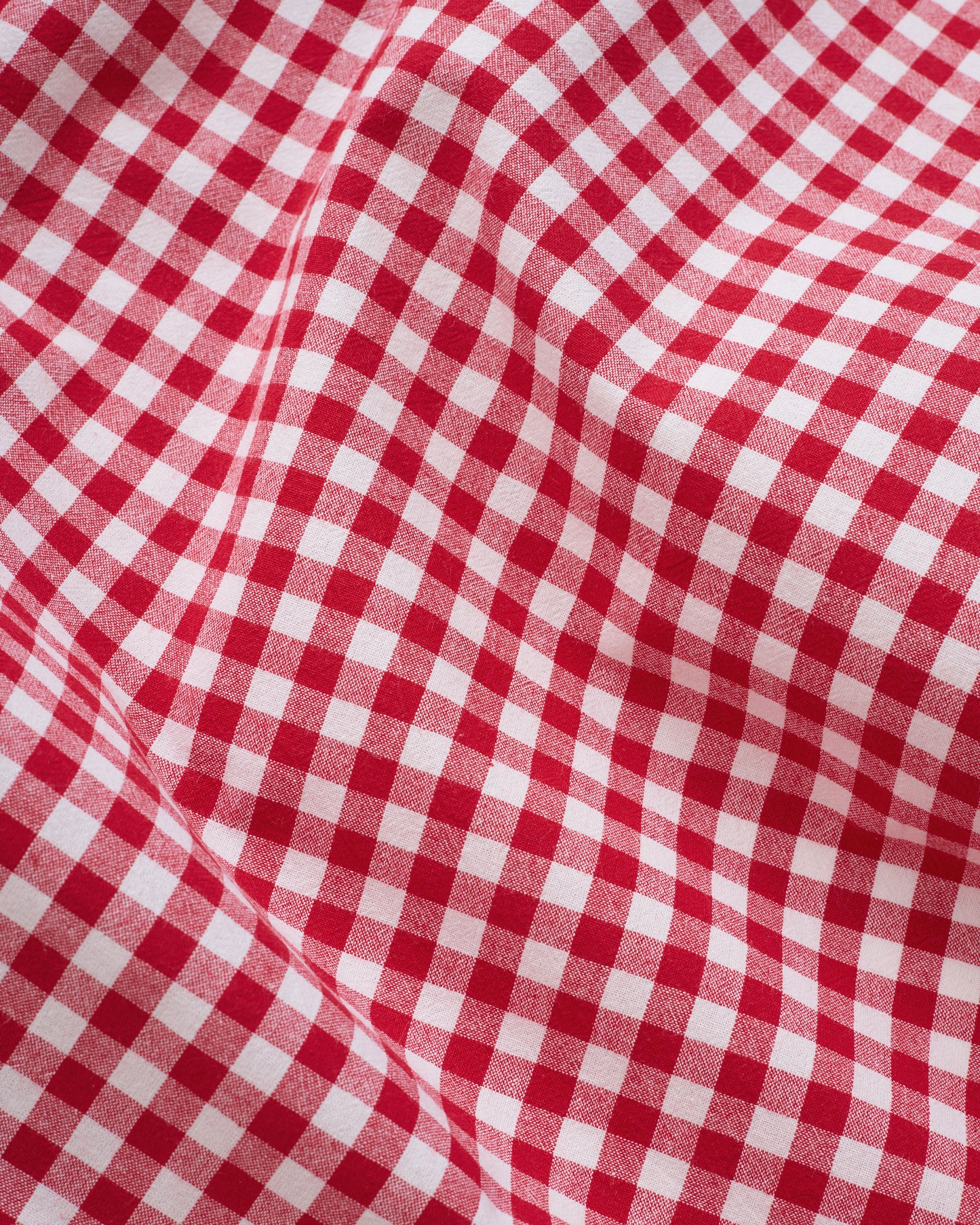 Cherry Red Medium Gingham Cotton