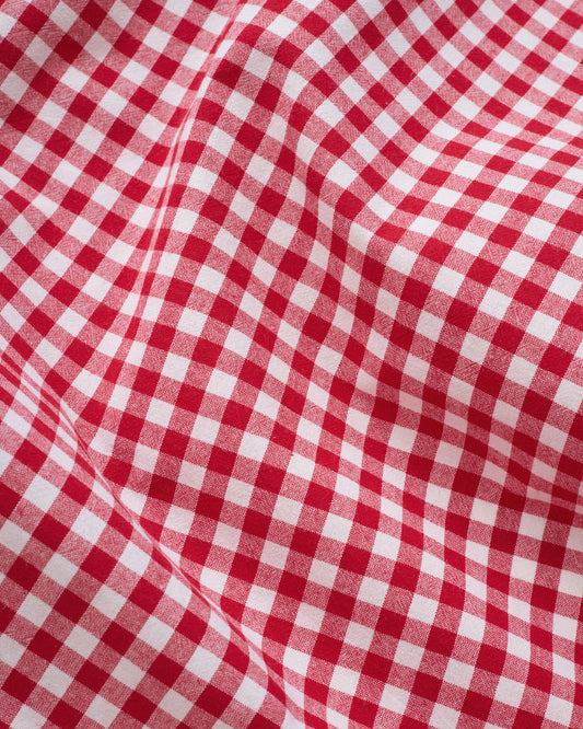 Cherry Red Medium Gingham Cotton