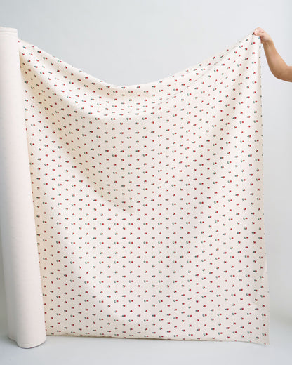 Tulip and Dot Printed Cotton Twill