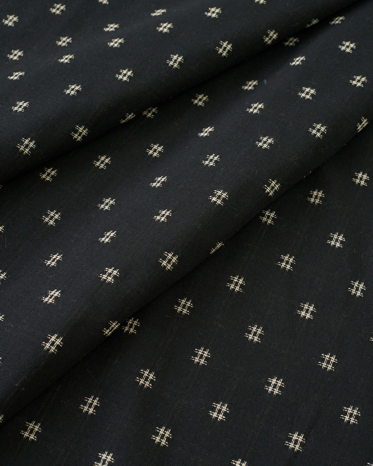 Tuxedo Hashtag Check Woven Linen Cotton