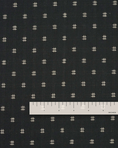 Tuxedo Hashtag Check Woven Linen Cotton