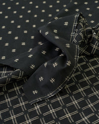 Tuxedo Hashtag Check Woven Linen Cotton