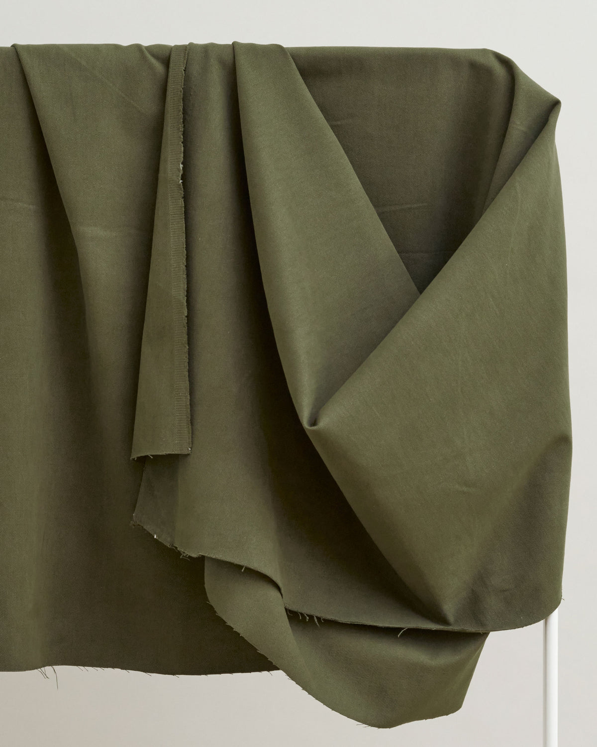 Utility Green Extra Soft Brushed Heavyweight Cotton Twill