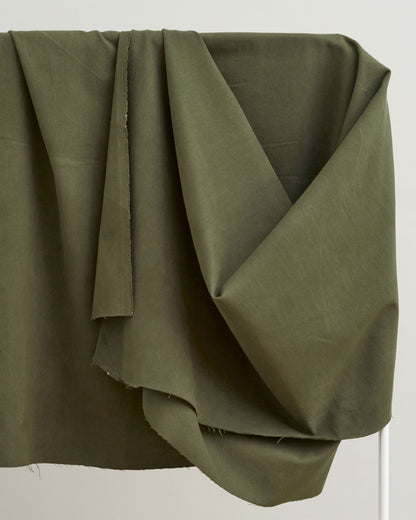 Utility Green Extra Soft Brushed Heavyweight Cotton Twill