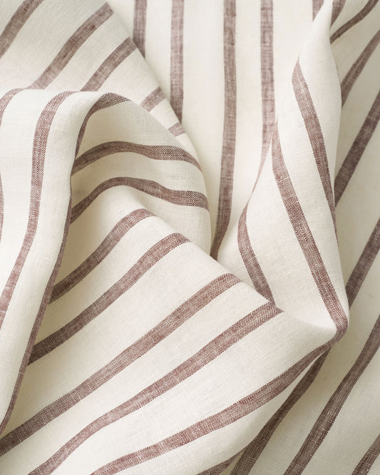 Whipped Praline Home Stripe Washed Linen