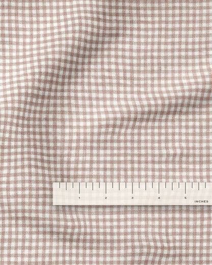 Vintage Cameo Micro Gingham Linen
