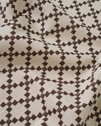 Large Walnut Box Trellis Custom Printed Linen Cotton Blend