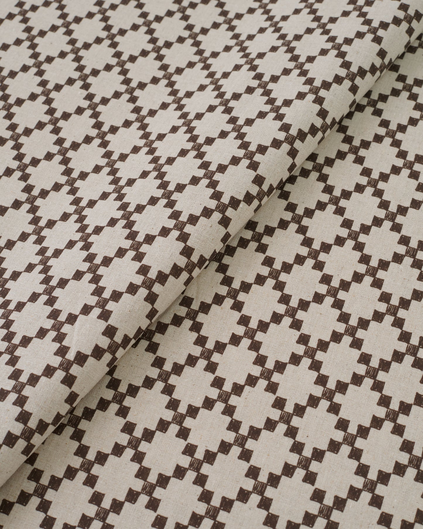 Small Walnut Box Trellis Custom Printed Linen Cotton Blend
