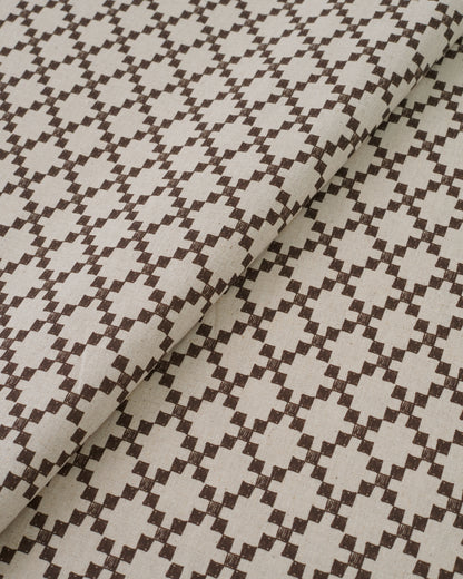 Small Walnut Box Trellis Custom Printed Linen Cotton Blend