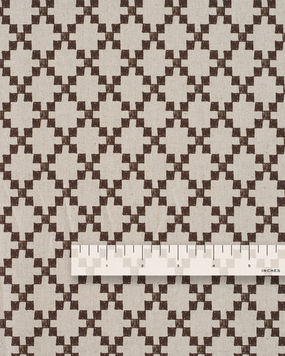 Small Walnut Box Trellis Custom Printed Linen Cotton Blend