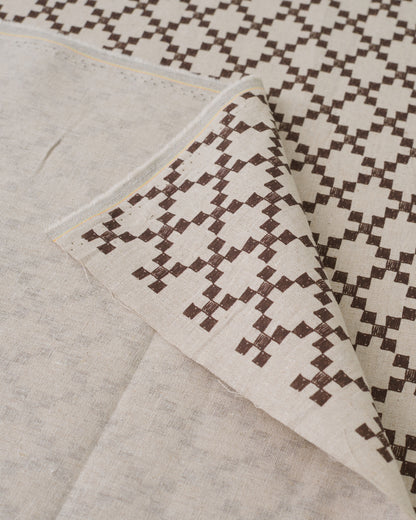 Small Walnut Box Trellis Custom Printed Linen Cotton Blend