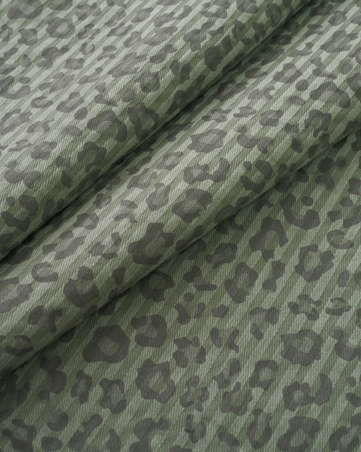 Wasabi Leopard Print Tonal Stripe Twill