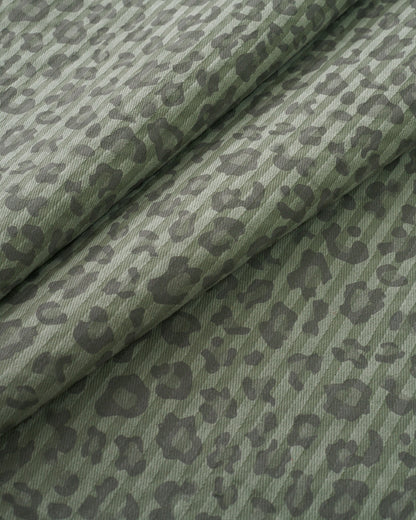 Wasabi Leopard Print Tonal Stripe Twill