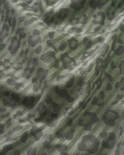 Wasabi Leopard Print Tonal Stripe Twill