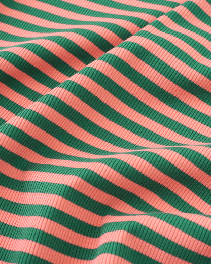 Watermelon Wide Stripe Rib Knit