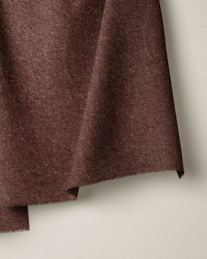 Weathered Brick Cotton Neps Fleck Denim