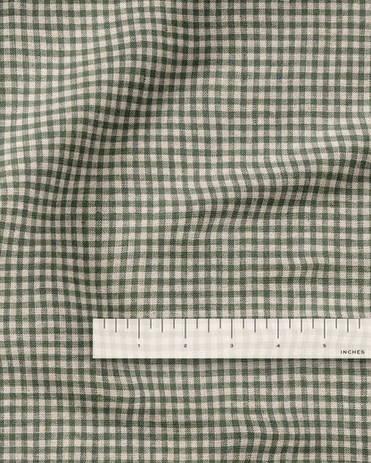 Weathered Thyme Micro Gingham Linen