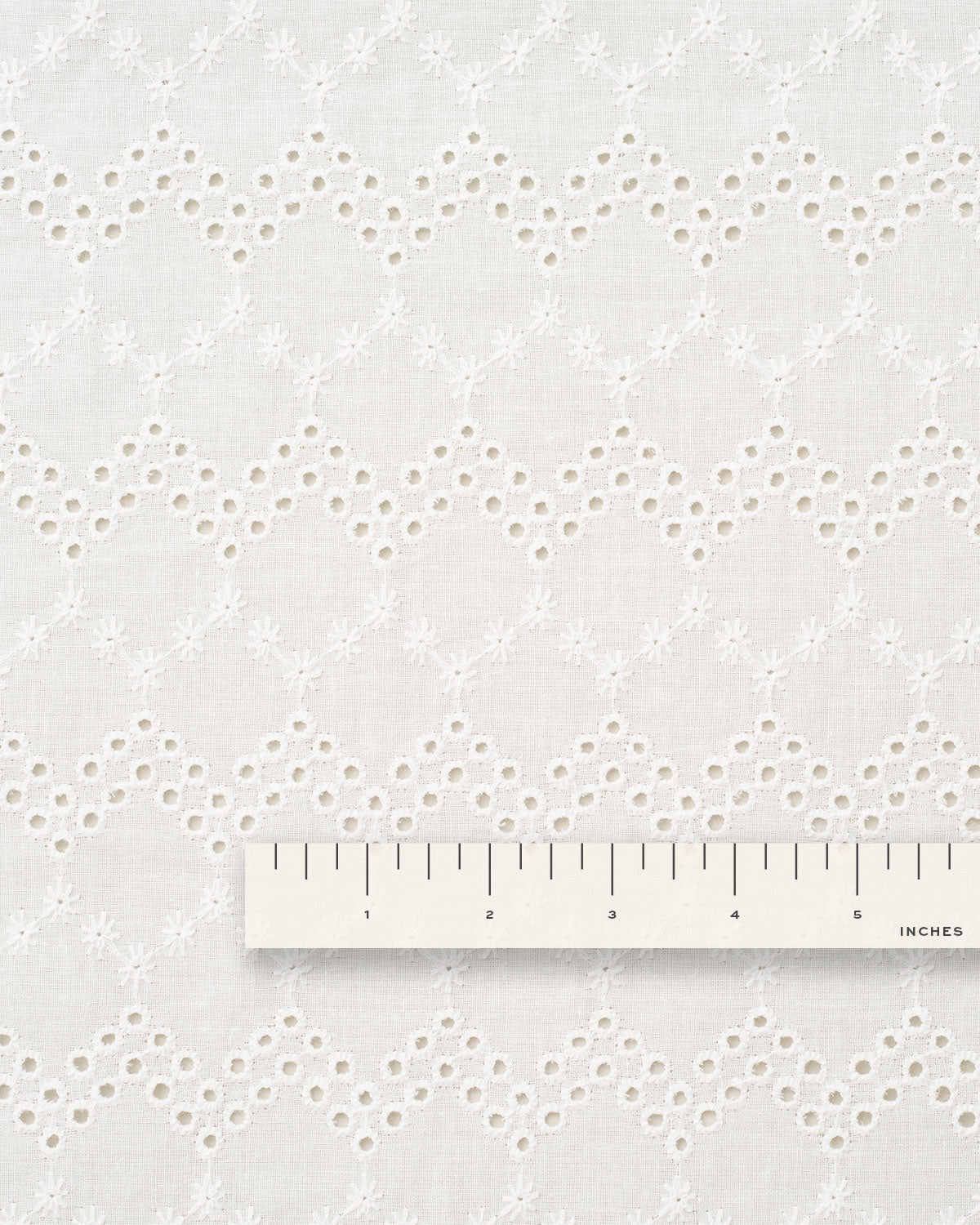White Honeycomb Cotton Eyelet