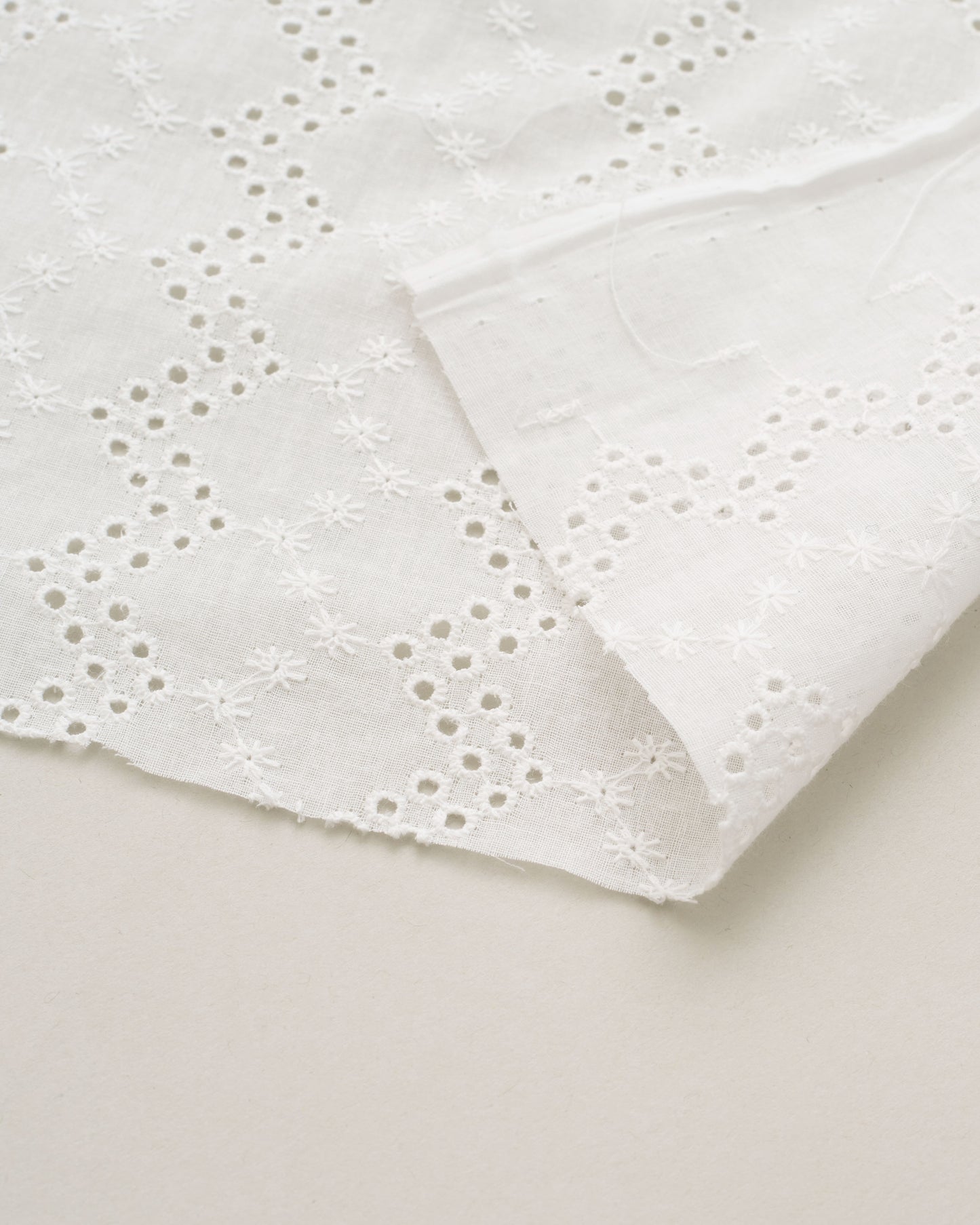 White Honeycomb Cotton Eyelet