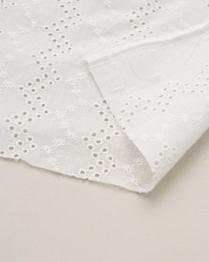 White Honeycomb Cotton Eyelet