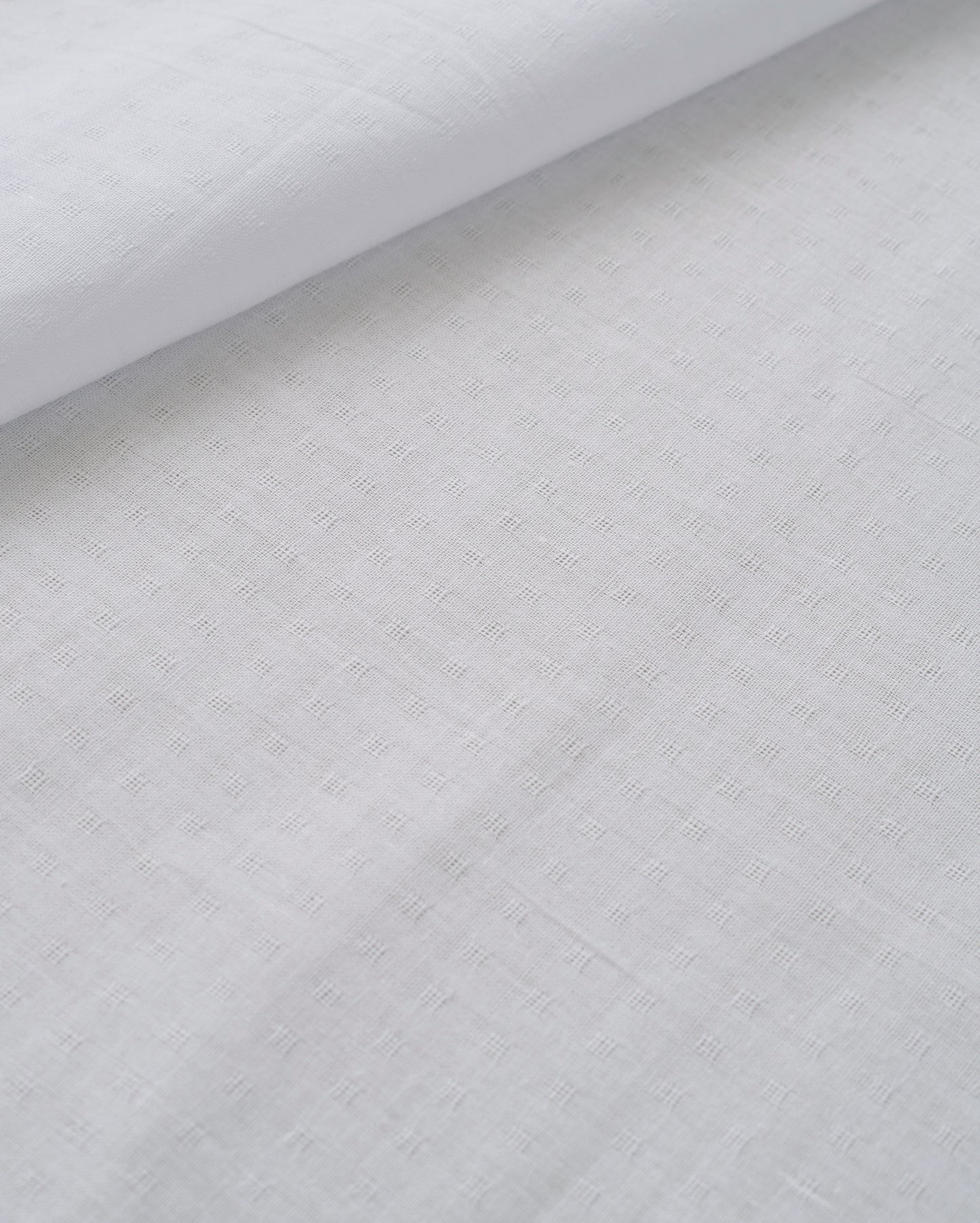 White Tiny Dobby Check Cotton