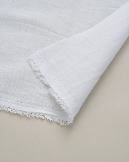 White Tiny Dobby Check Cotton