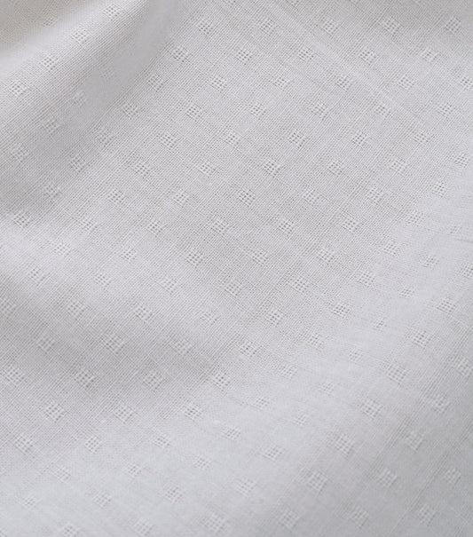 White Tiny Dobby Check Cotton